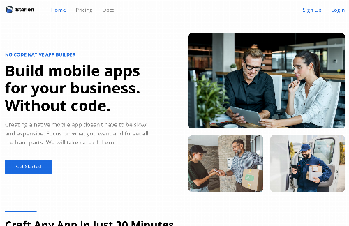 startuptile Starion-Build native mobile apps without code.