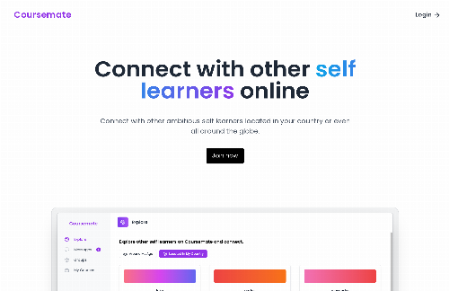 startuptile Coursemate – connect with other self learners-