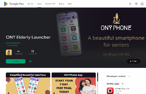 startuptile ONYPhone – Android Launcher for Older Adults-