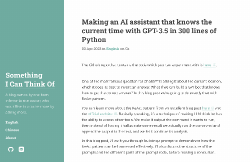 startuptile Build a Bot that knows your time with GPT-3.5 in ~300 lines of Python-