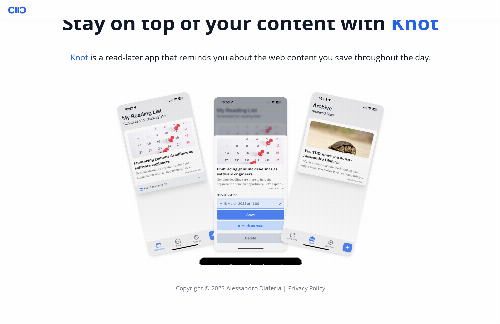startuptile Knot - Read Later App-Save links never forget to read again
