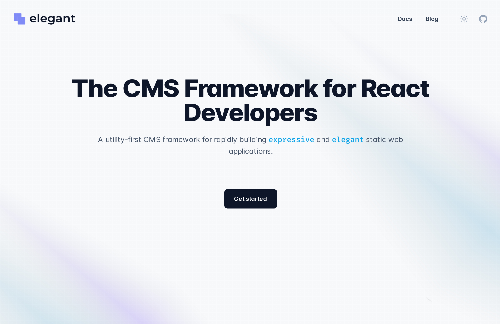startuptile Elegant Framework-Elegant is a utility-first CMS framework for developers.