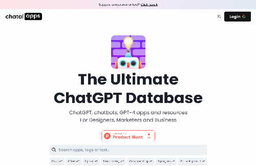 startuptile ChatAiApps-The Ultimate ChatGPT Apps and Resources Database 