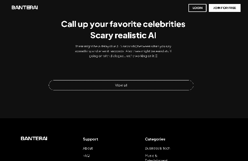 startuptile Banterai – Talk to any AI celebrity, human-like voice conversations-