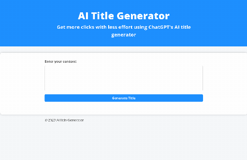 startuptile AI Title Generator Using ChatGPT-