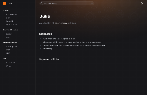 startuptile Utiliti – Online and OSS Utilities (Private Notes, JSON Viewer, etc.)-