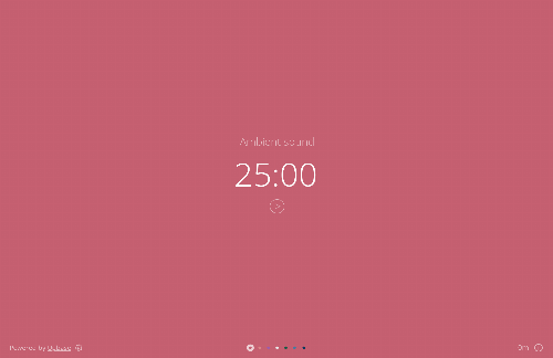 startuptile Minimalist Pomodoro Timer with Ambient Sounds-