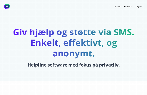 startuptile Skrift-Helpline software for anonymous aid via SMS