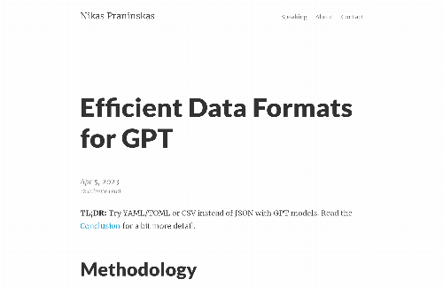 startuptile Efficient Data Formats for GPT-