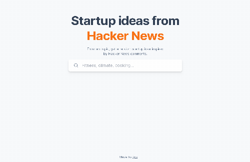 startuptile Generate startup ideas based on HN comments-