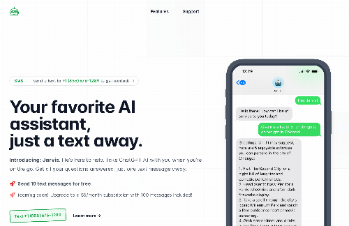 startuptile Jarvis AI – Text ChatGPT from your phone-