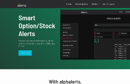 startuptile Alphalerts-Smart Option Stock and Crypto Alerts for your Inbox