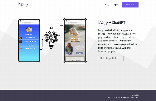 startuptile Linktree+ChatGPT, AI powered link in bio tool I made called Loxly.io-