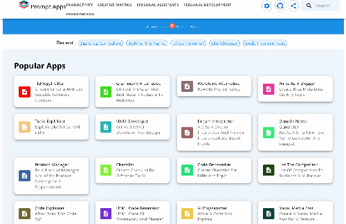 startuptile Prompt Apps – Ready-to-Use Generative AI Apps from Prompt-
