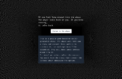 startuptile A text adventure and puzzle game with AI-generated story-