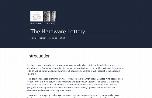 startuptile The Hardware Lottery-