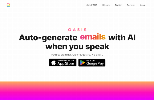 startuptile Oasis AI – Craft Emails, Essays and Notes, Just by Talking-