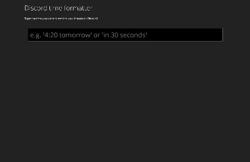 startuptile Discord Time formatting with natural language processing-