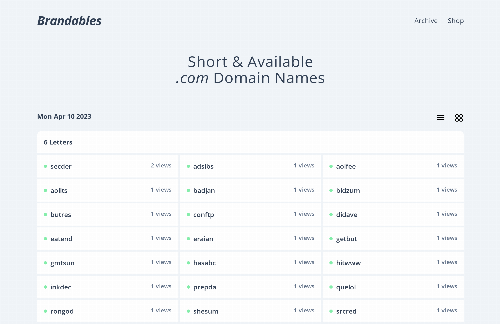 startuptile Brandables-Short & Available .com Domain Names