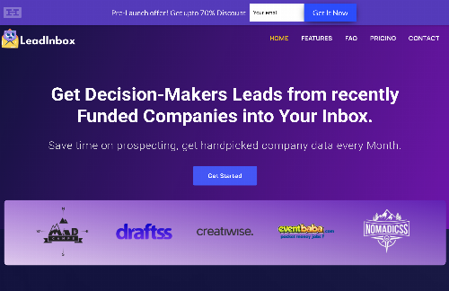 startuptile LeadInbox-Get Decision-Makers Leads into Your Inbox.