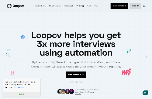 startuptile Loopcv-automates the job search & application process