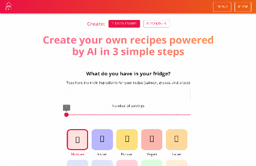 startuptile I just built an AI personalized recipe generator and meal planner-