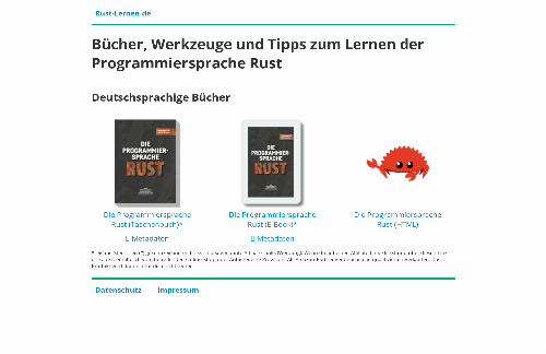 startuptile German Translation of the Rust Book-