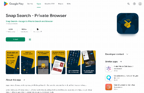 startuptile Snap Search: A Privacy-Focused Incognito Browser for Android-