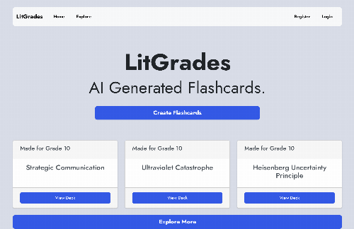 startuptile LitGrades – AI Flashcards for Students-