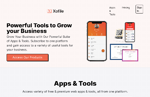 startuptile Xofile-Discover the Best Business WebApps built All in One Place.