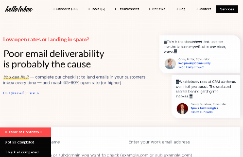 startuptile Hello Inbox-Email Deliverability Checklist & Toolkit for Marketers