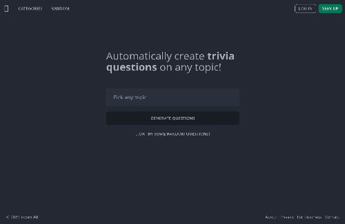 startuptile Trivai.app – AI powered trivia questions, with references-