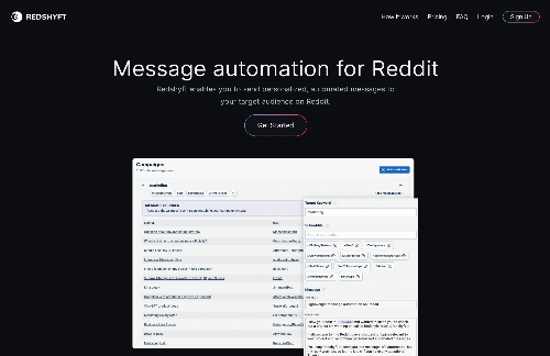 startuptile Redshyft-Message automation for Reddit