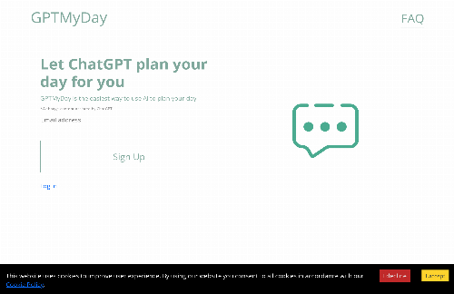 startuptile GPTMyDay-The easiest way to use AI to plan your day