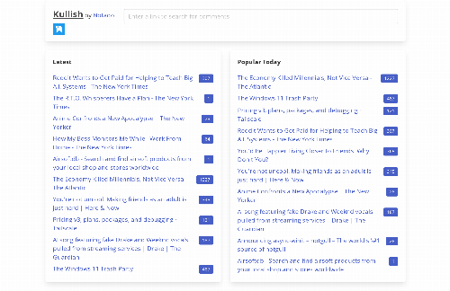 startuptile Kullish – HN, Reddit, Substack, Lobsters Comment Aggregator-