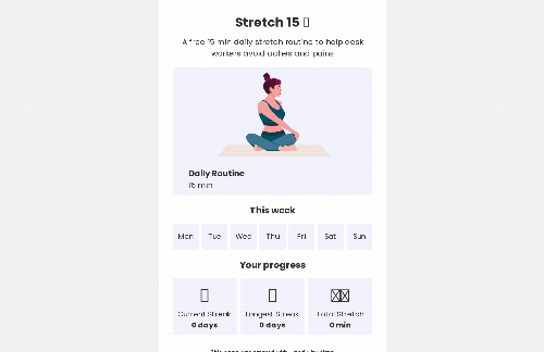 startuptile A 15 min daily stretch routine for desk workers-