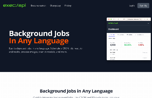 startuptile ExecAPI – Zero-Infra Background Jobs as a Service-