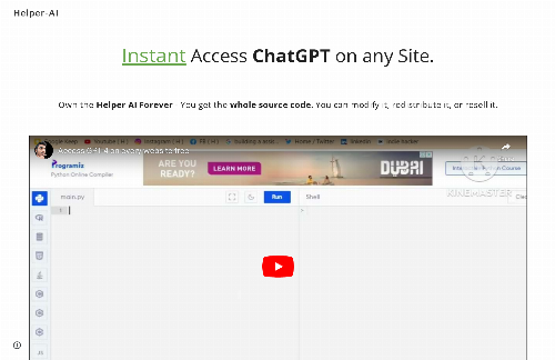 startuptile HelperAI-Fastest way to access GPT-4 on any site + Source Code