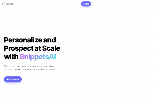 startuptile Snippets.ai-Sales chrome extension using AI and lead prospecting