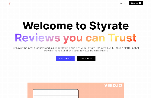 startuptile Styrate – AI-Powered Product Reviews and Recommendations-