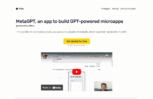 startuptile Build GPT-powered apps with just GPT4 prompting-