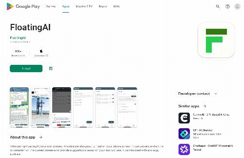 startuptile FloatingAI, A GPT helper for any app with Android Accessibility Service-