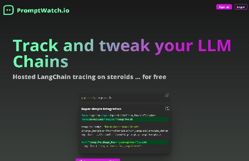 startuptile I made PromptWatch – LangChain tracing on steroids-