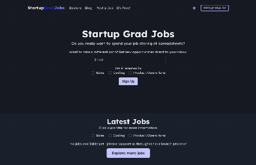 startuptile StartupGradJobs-Connecting graduates with amazing startup and scaleup roles