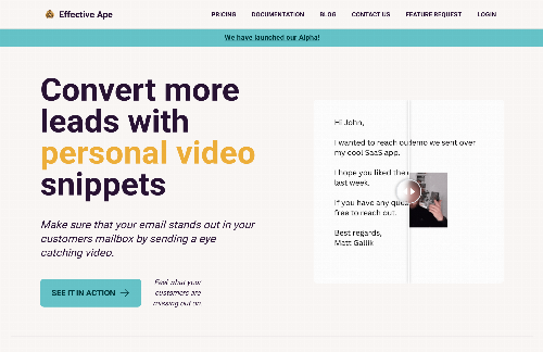 startuptile Effective Ape-Send personalized videos via Gmail 