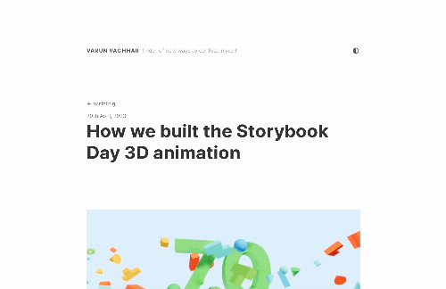 startuptile We built the Storybook Day 3D animation-