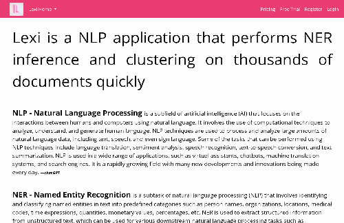 startuptile Lexi – NLP App for Web Scraping, Info Extraction, Document Clustering-