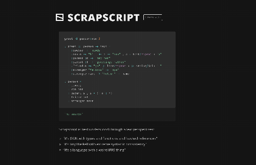 startuptile ScrapScript – A tiny functional language for sharable software-