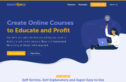 startuptile LESSONFLYER-Everything you need to build and sell online courses.