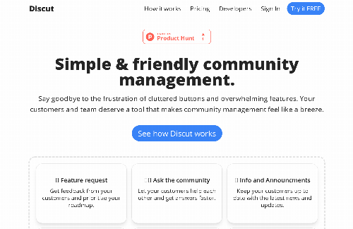 startuptile Discut-Simple & friendly community management